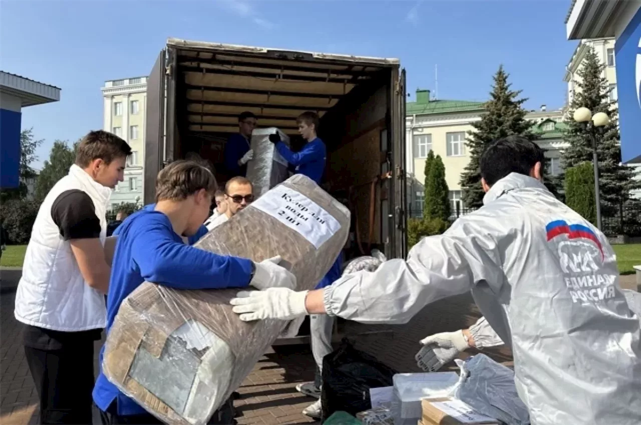 Объединилась вся страна. ЕР доставила в Курскую область 1300 т гумпомощи