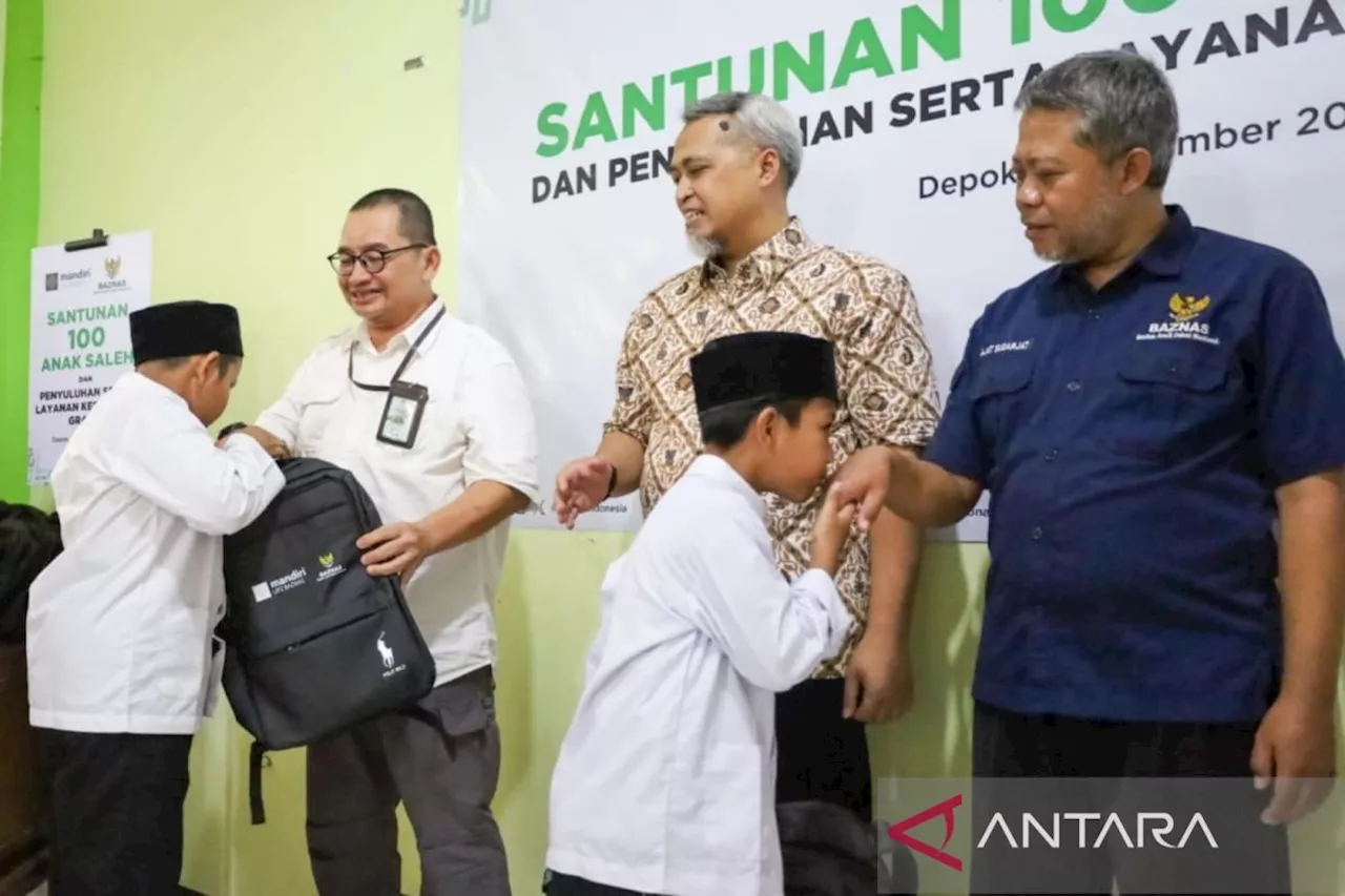 Baznas-UPZ Bank Mandiri santuni 100 anak yatim di Depok