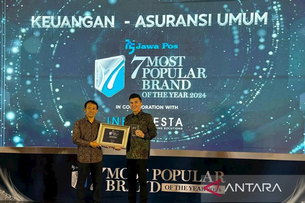 BRI Insurance raih penghargaan 7 Most Popular Brand Of The Year 2024