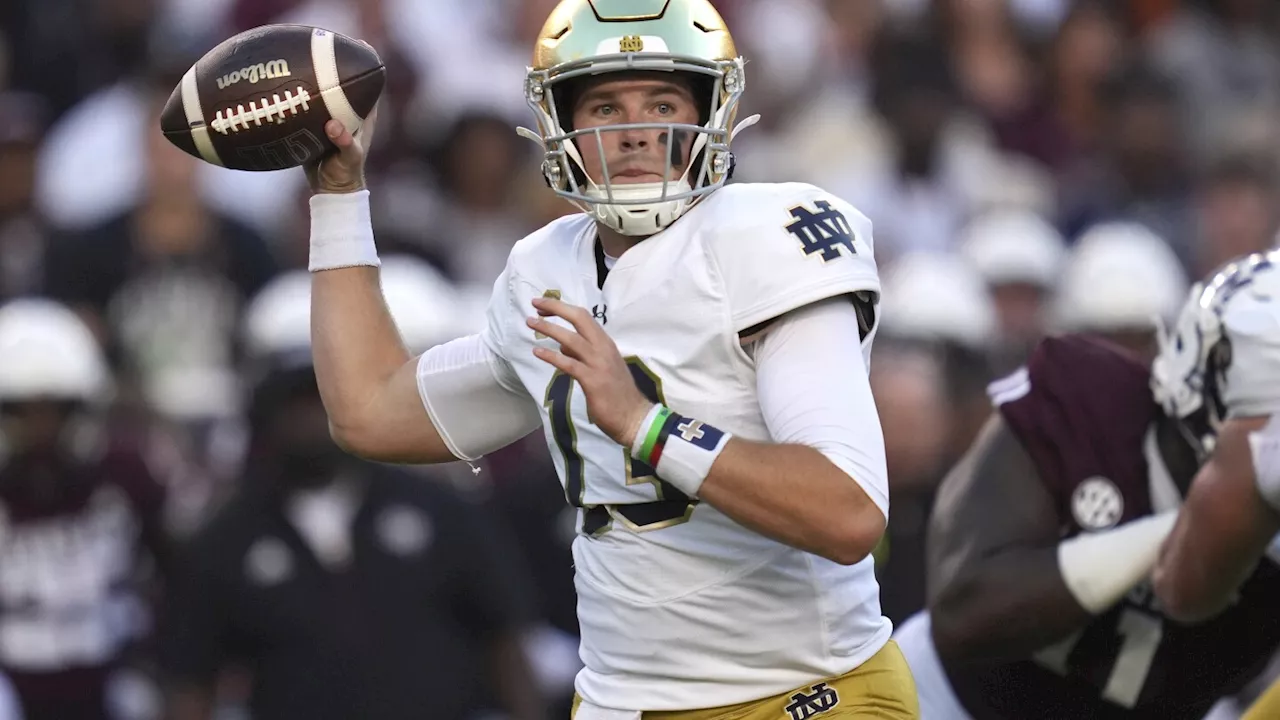 No. 5 Notre Dame leans heavily on QB Riley Leonard's leadership and experience