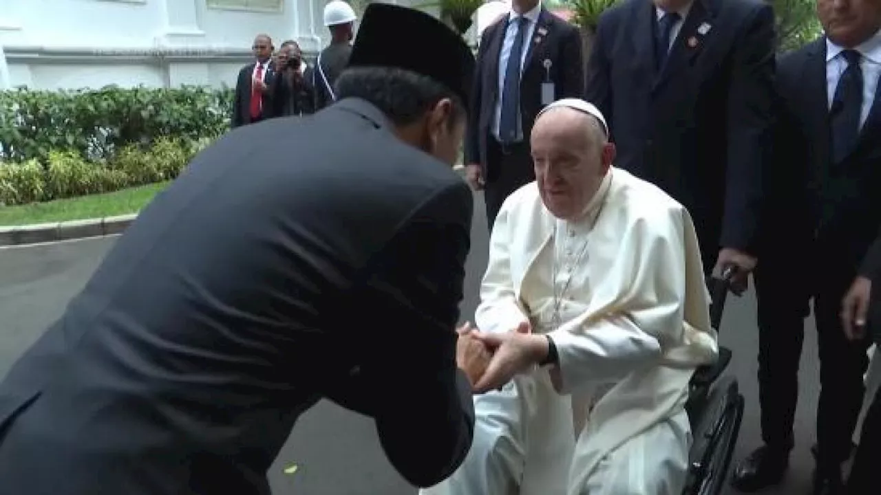 Pope Francis has packed first full day in Indonesia at start of four-nation trip