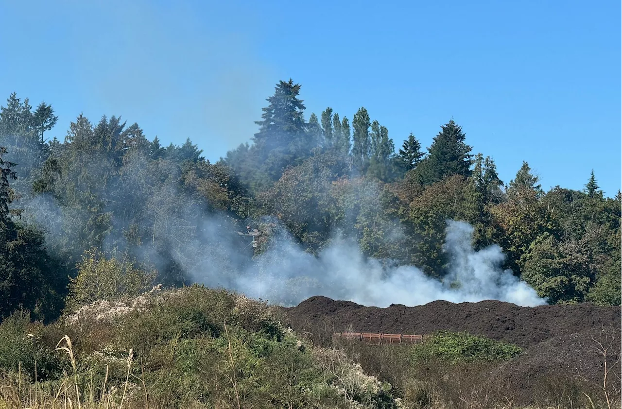 Compost pile blaze sends plumes of smoke over Central Saanich: Fire dept.