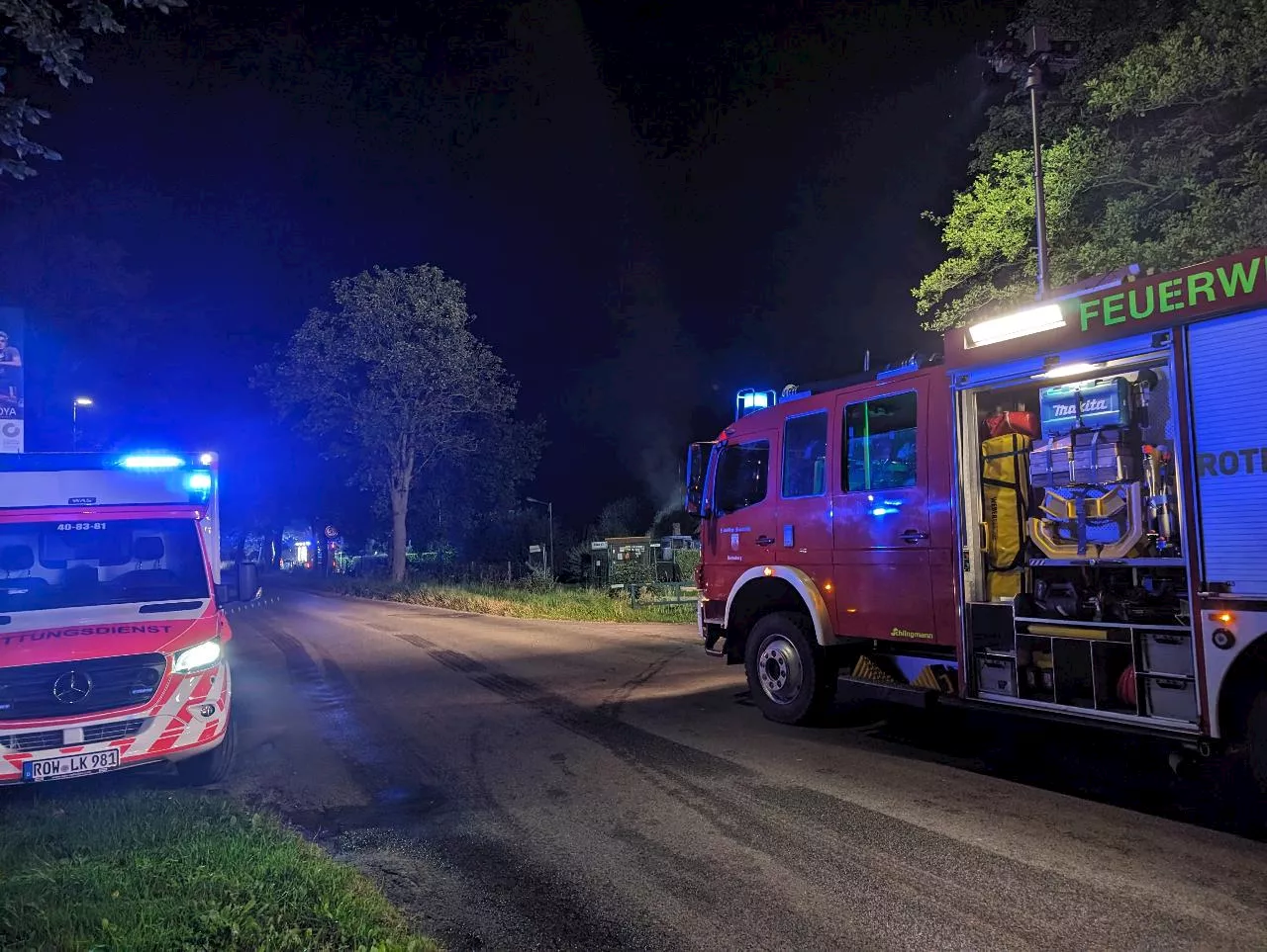 Brand in Kleingartenkolonie - Gartenlaube komplett zerstört