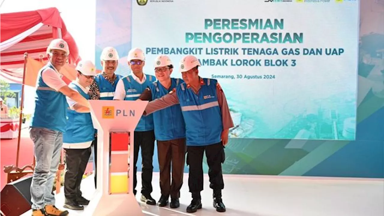 PLTGU Tambak Lorok Blok 3 Milik PLN Dorong Pertumbuhan Investasi