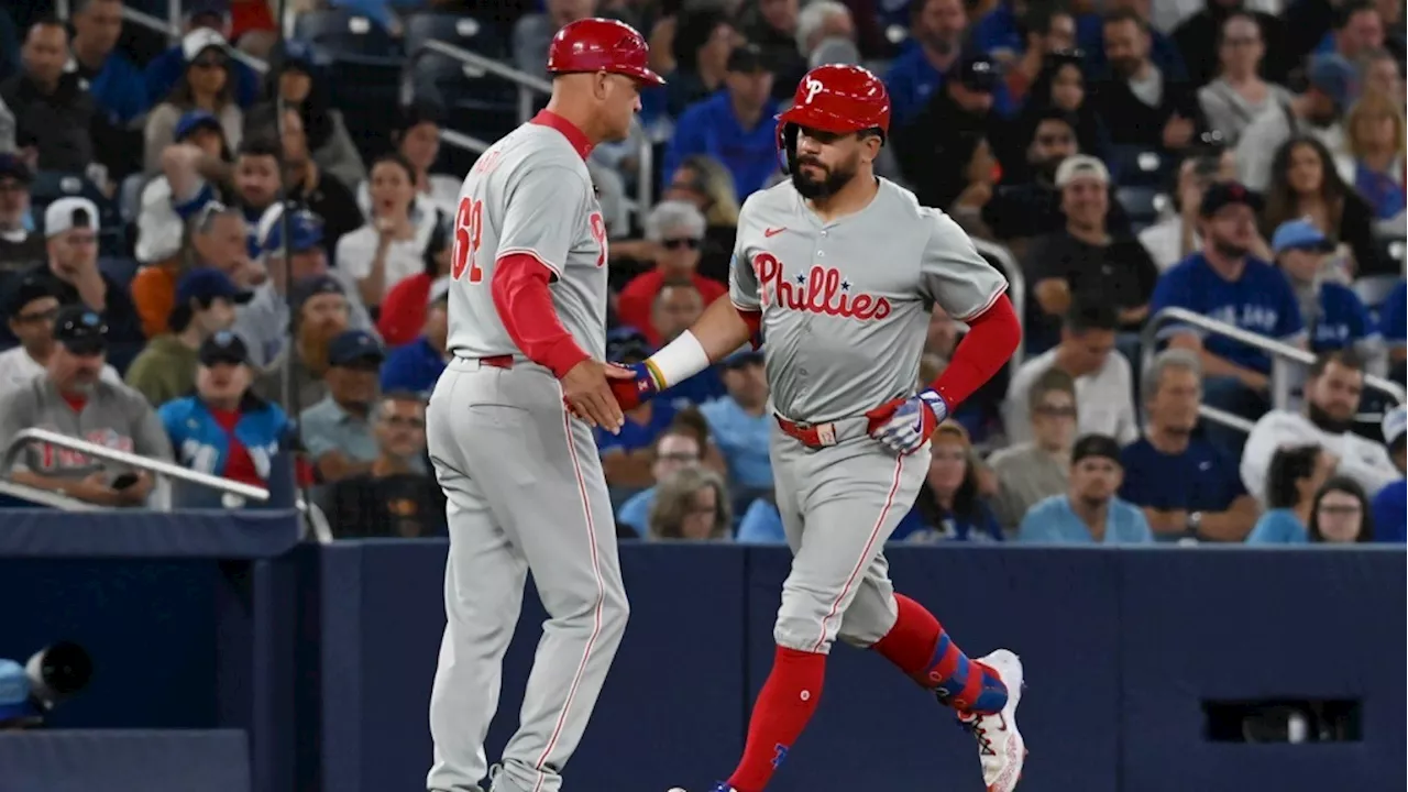 Schwarber's three-homer, six-RBI performance carries Phillies past Blue Jays 10-9