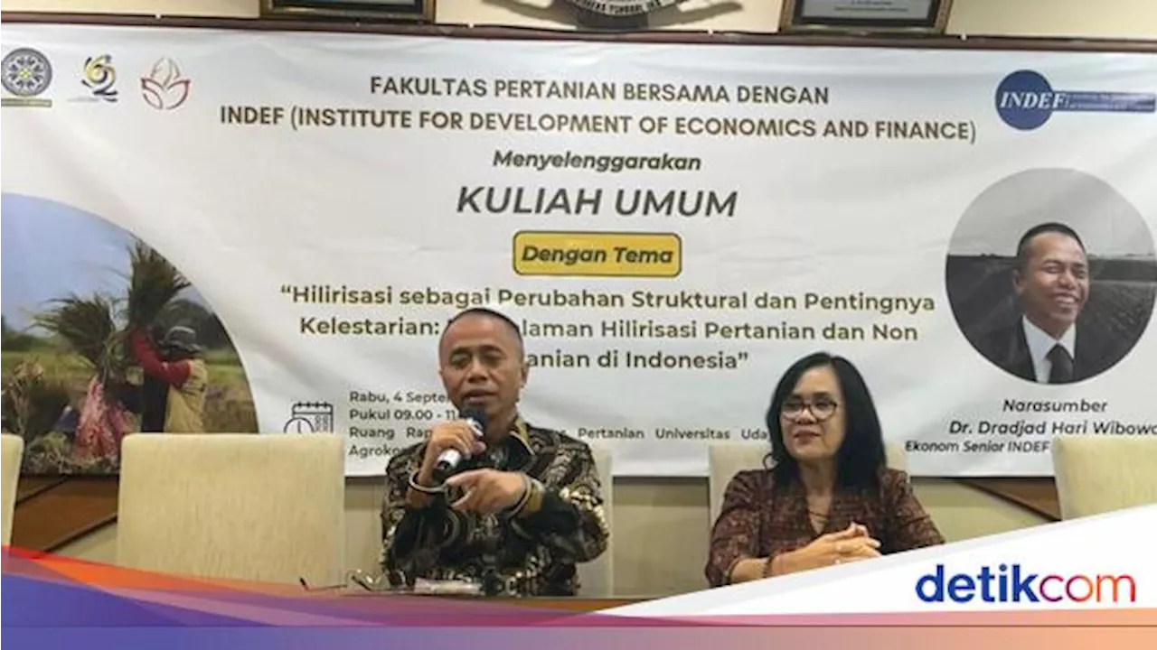 Isi Kuliah Umum di UNUD Bali, Ekonom INDEF Paparkan Pentingnya Hilirisasi