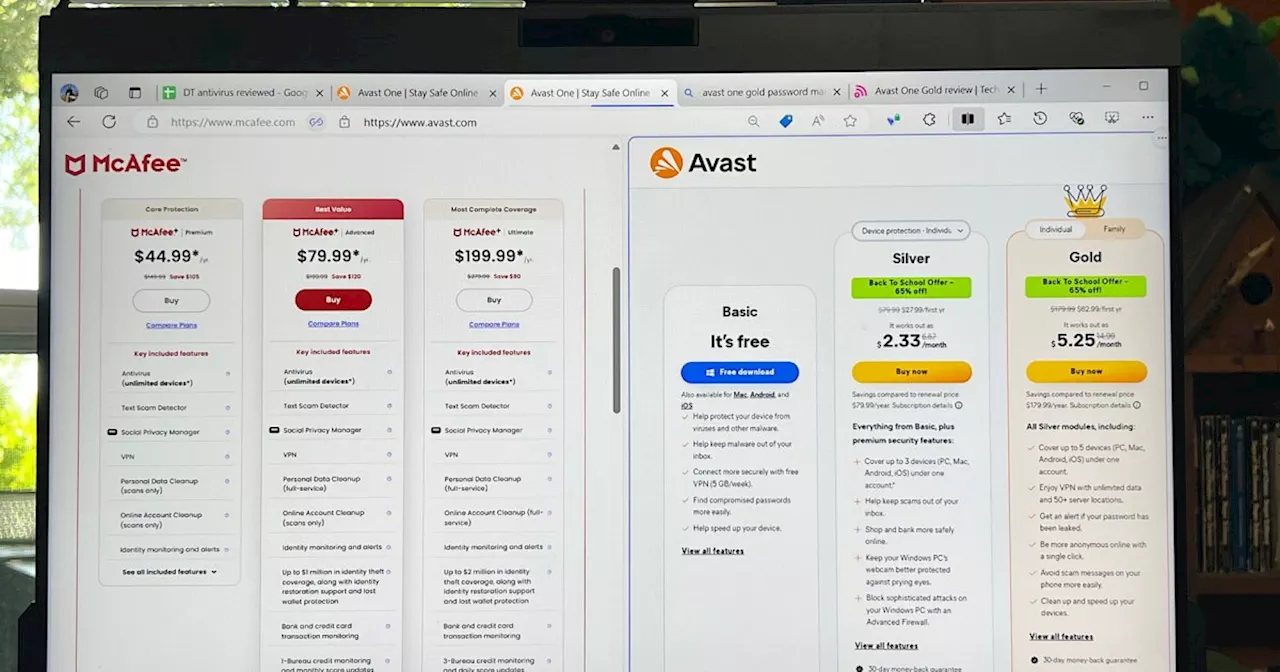 McAfee+ vs. Avast One: Which lost-cost antivirus app is best?