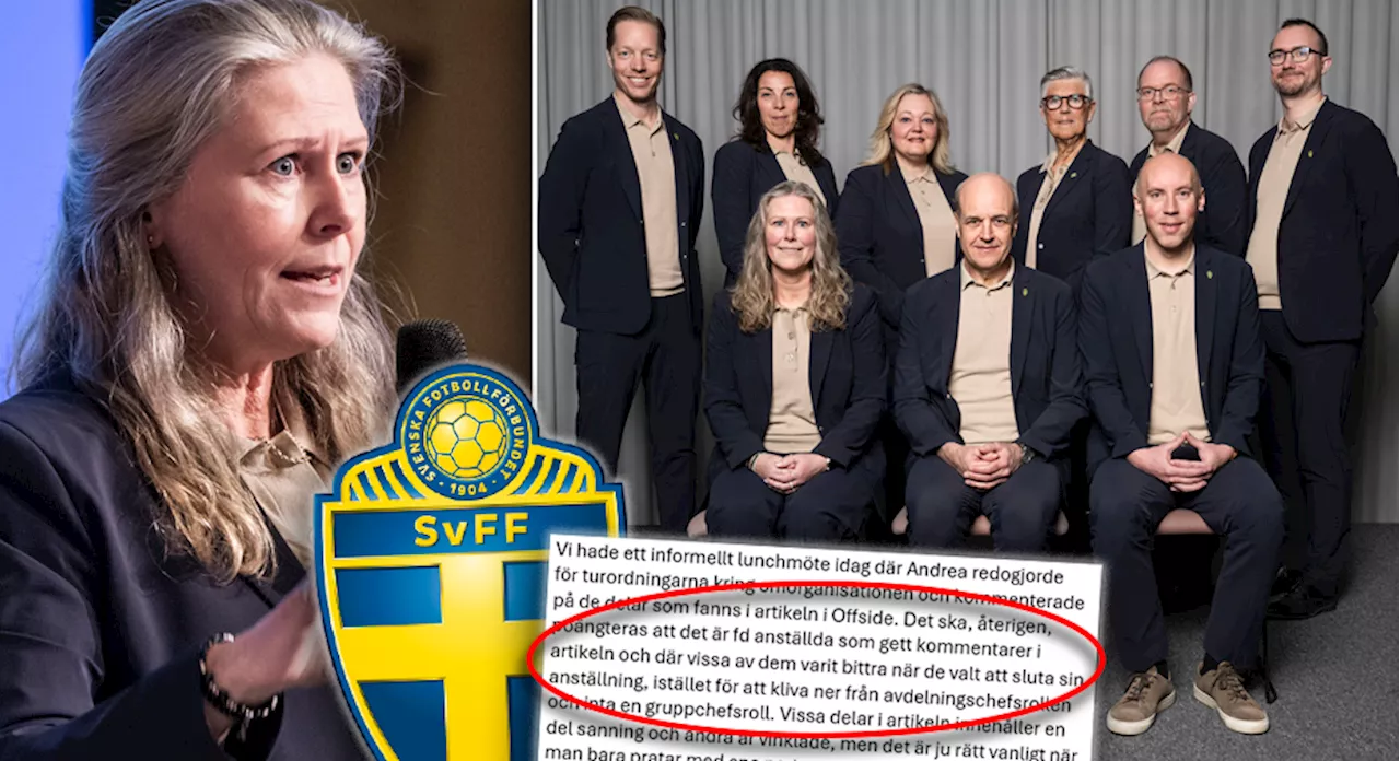 Här avfärdas krisrapporter av SvFF:s vice ordförande: 'Bittra ex-anställda'