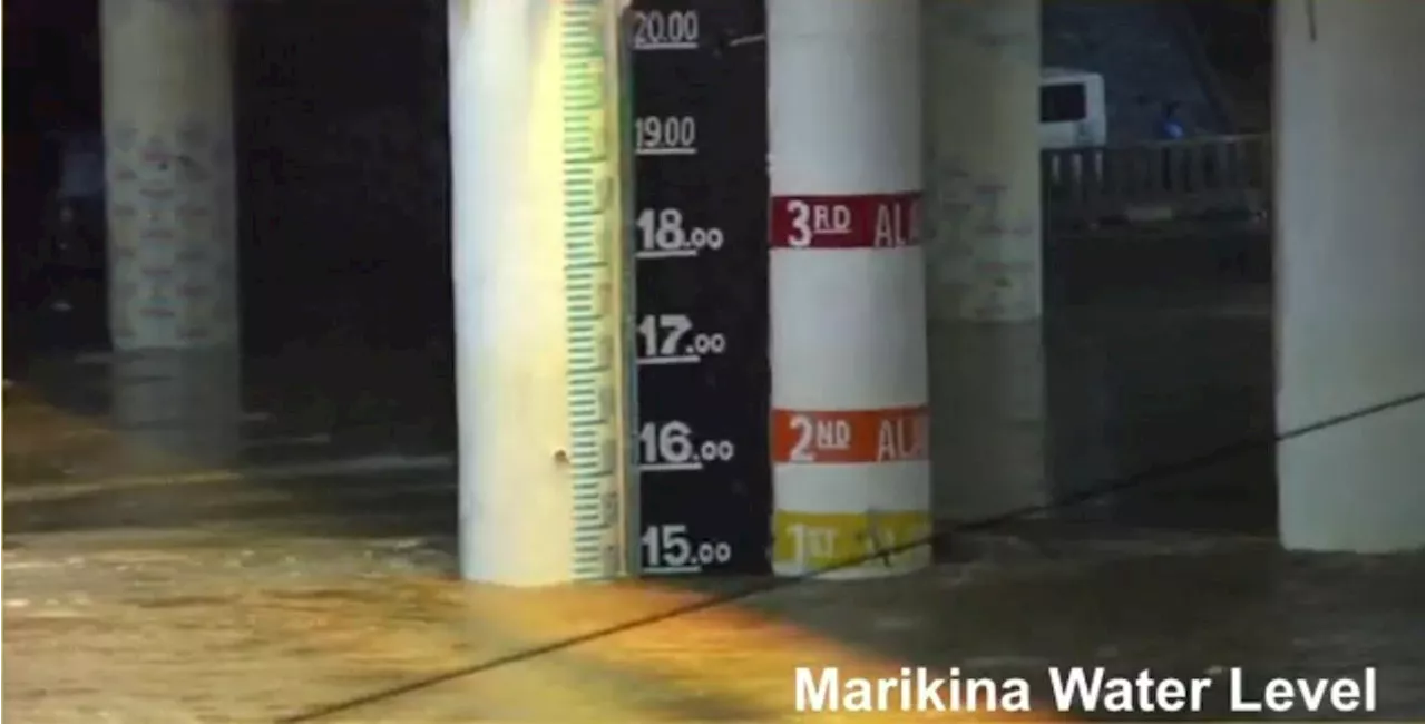 Marikina River back to normal level but decline slow as rain continues