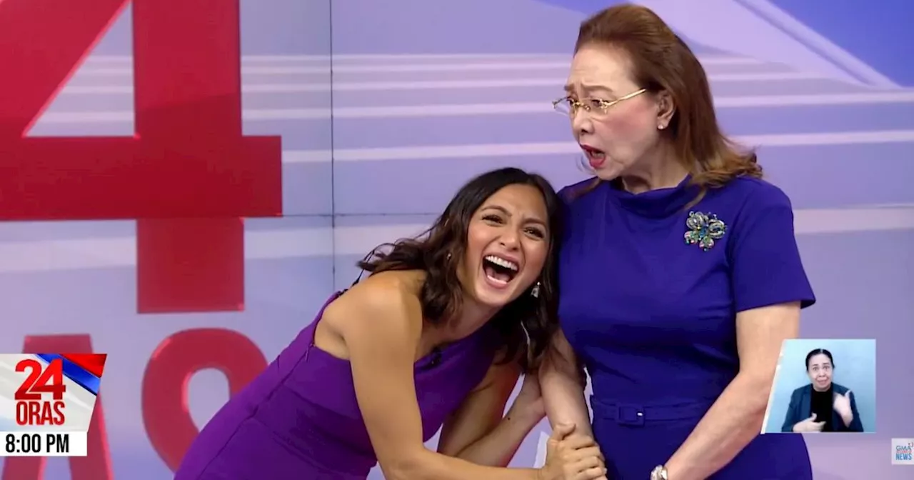 Mel Tiangco has funny reaction to Iya Villania's pregnancy in '24 Oras'