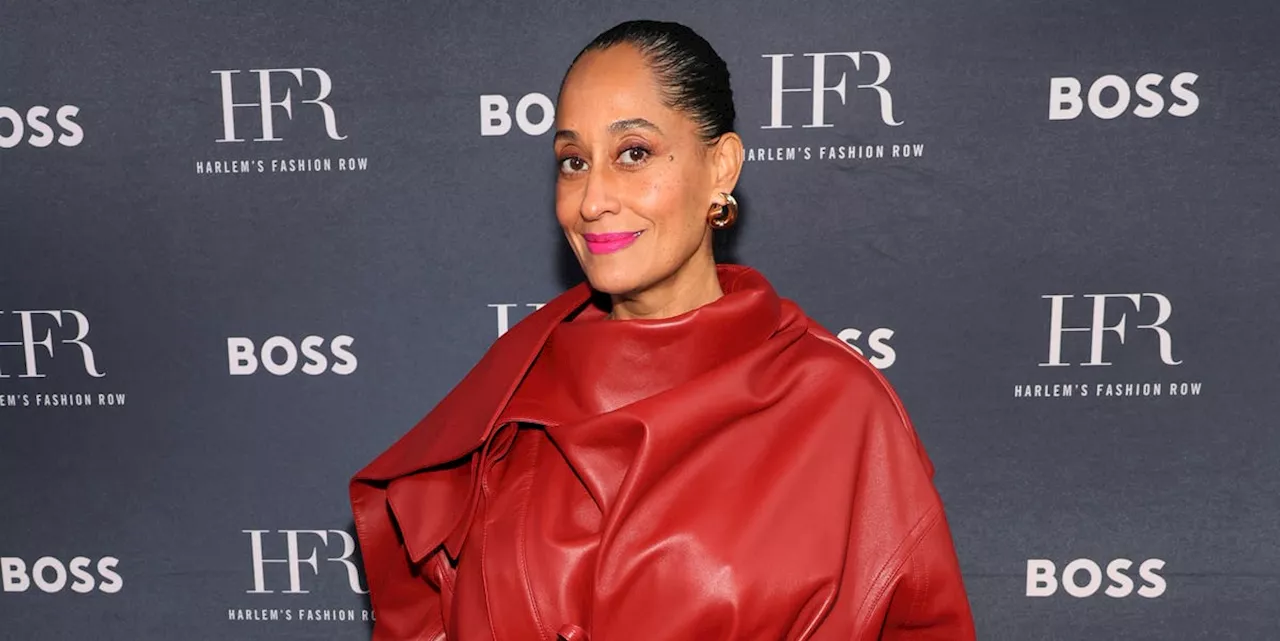 Tracee Ellis Ross Is a Blazing Red Vision in a Leather Trench Coat