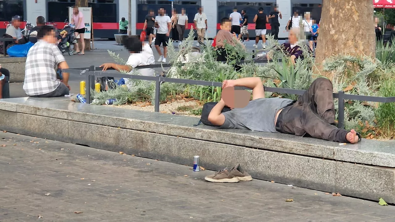 Passanten werden angepöbelt - Ärger über 'Alkohol-Leichen' am Franz-Jonas-Platz