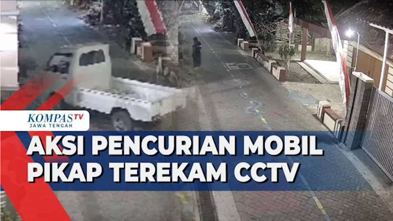 Aksi Pencurian Mobil Pikap Terekam CCTV