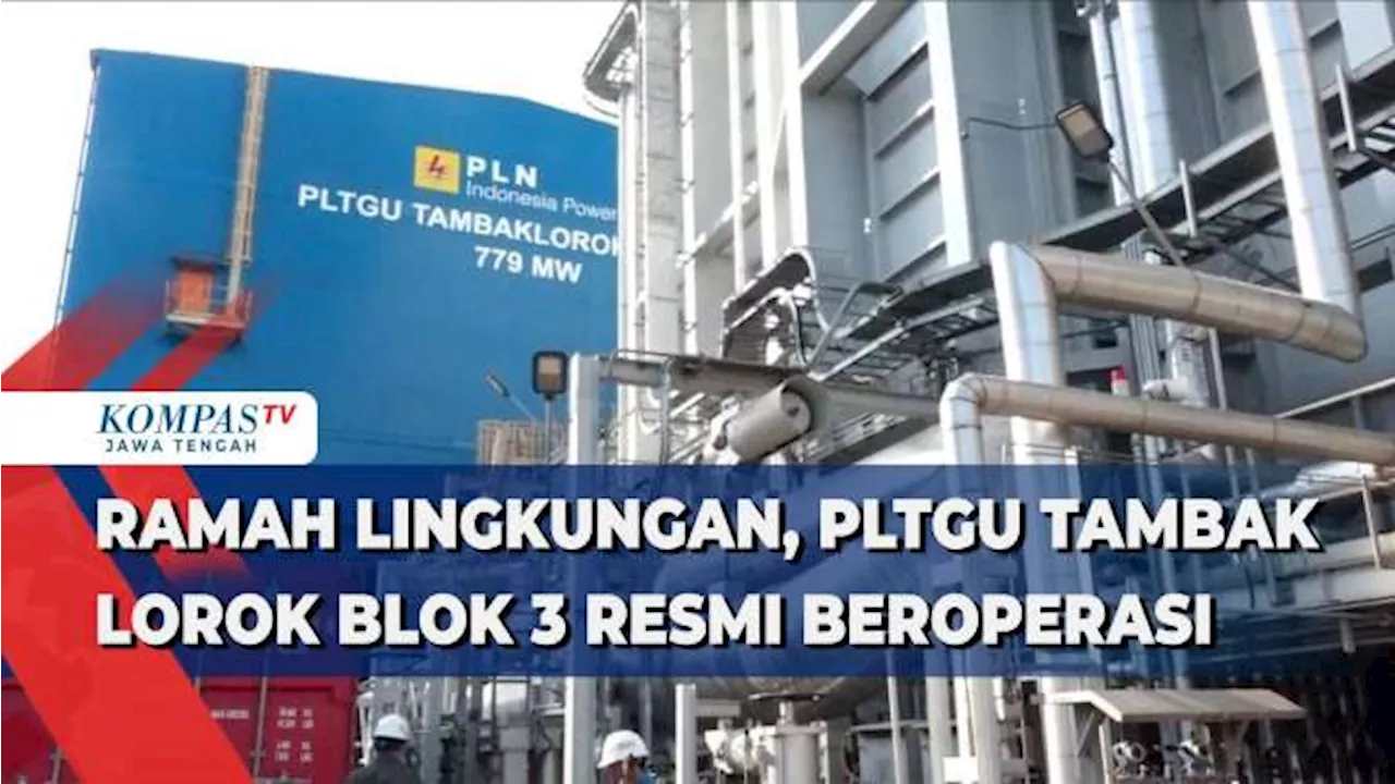 Ramah Lingkungan, PLTGU Tambak Lorok Blok 3 Resmi Beroperasi