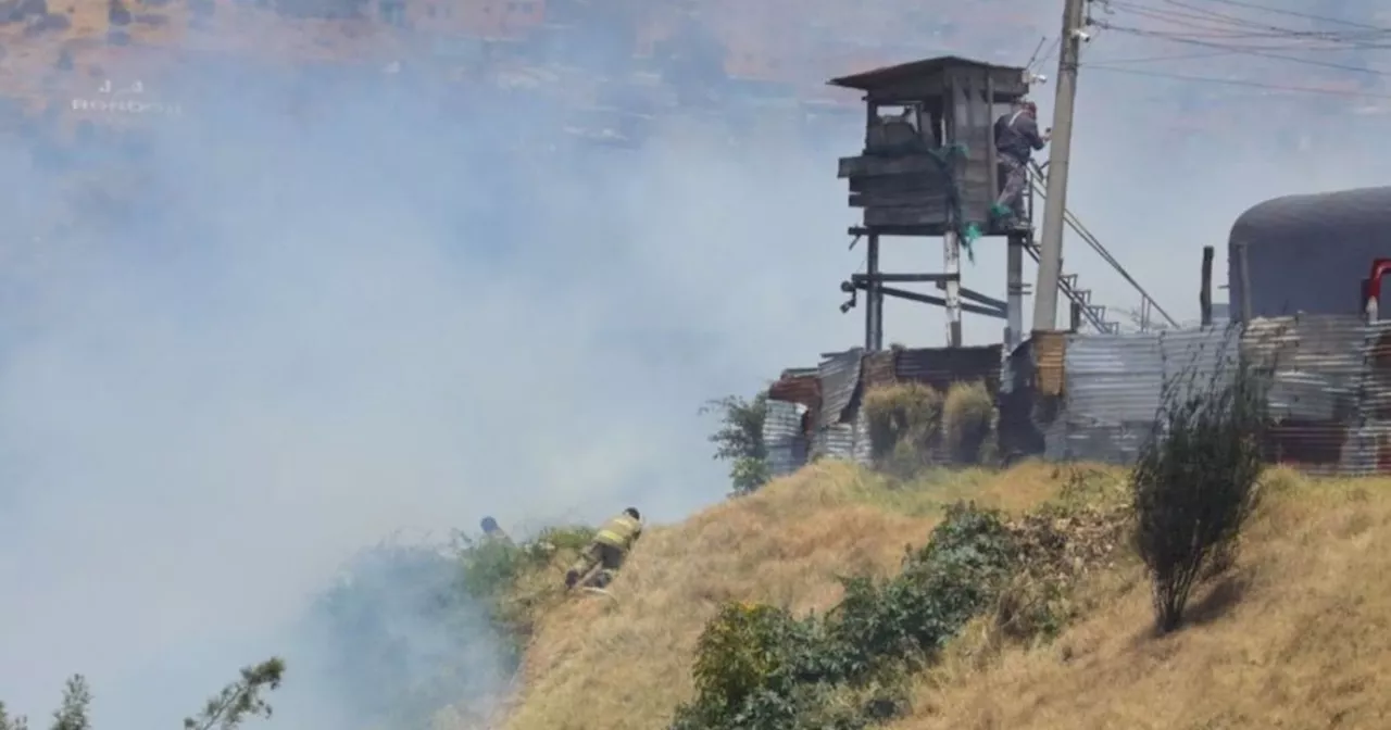 Incendio forestal en el sur de Bogotá, cerca al TransMiCable