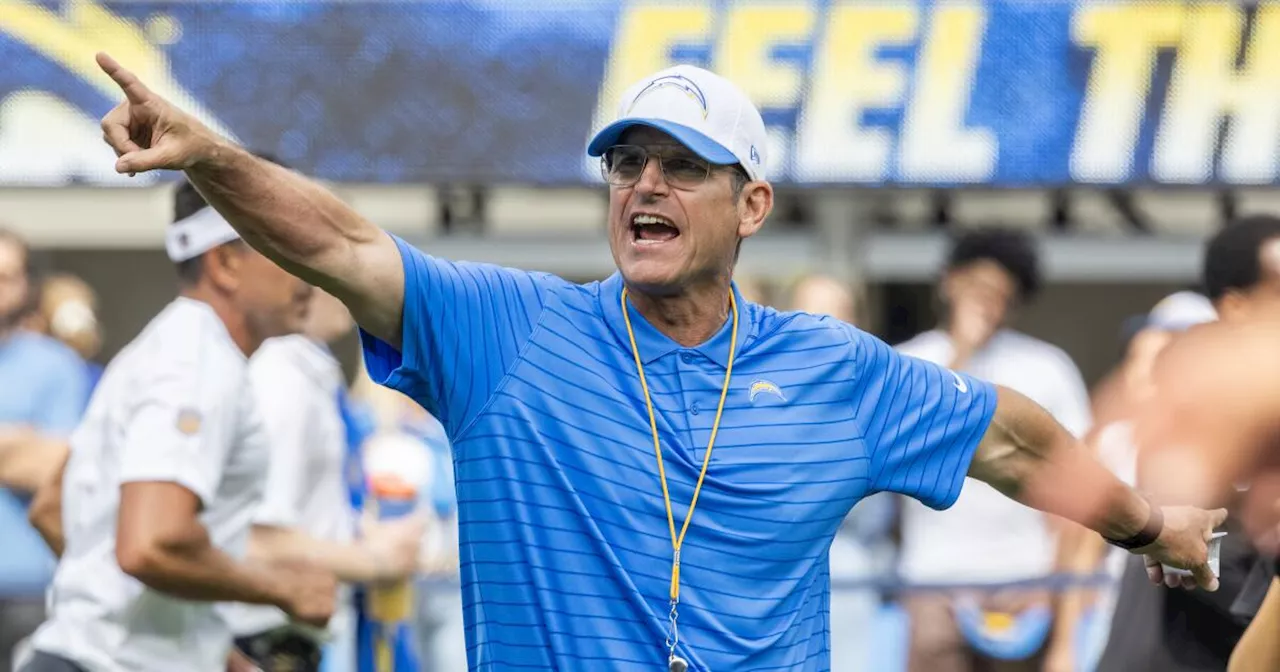 Jim Harbaugh might sound quirky, but Chargers get the message as opener approaches