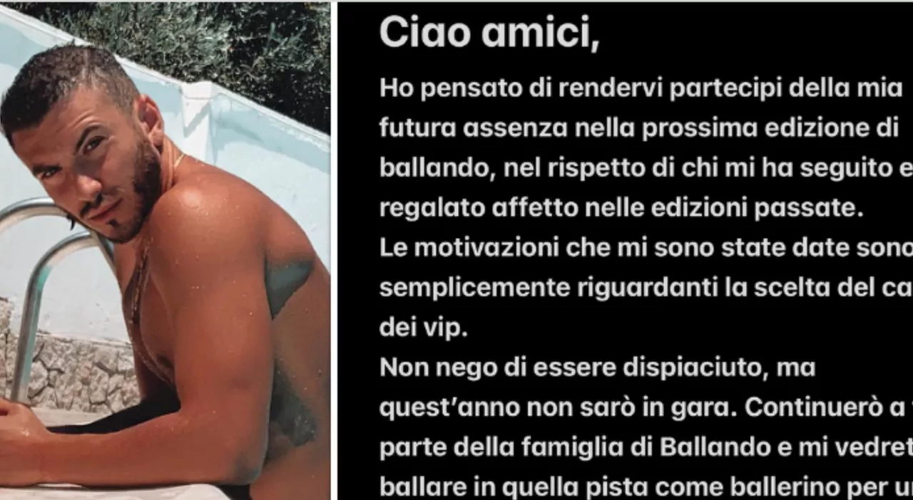 Ballando con le stelle, l'addio di Simone Casula: «Sono dispiaciuto». Cosa è successo