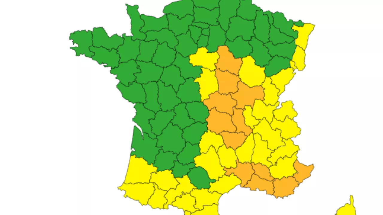 Météo France place 12 départements en vigilance orange pluie et orages