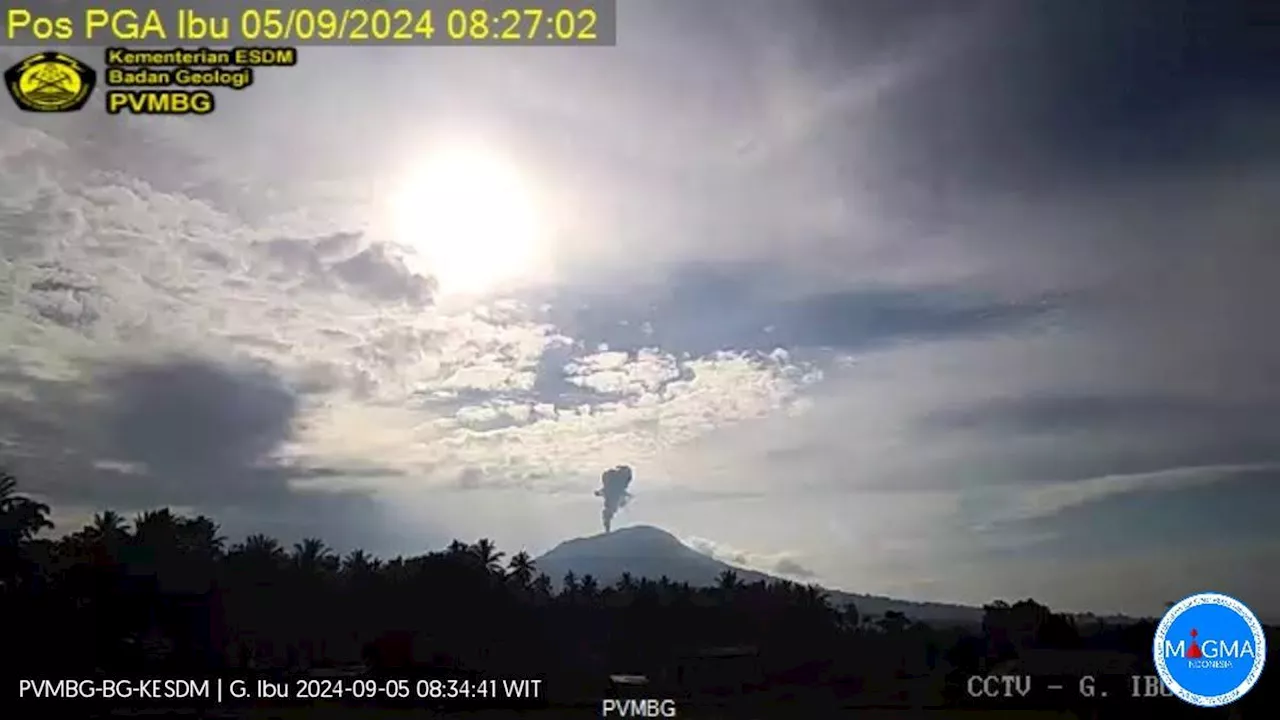 Gunung Ibu Erupsi Pagi Ini Kamis 5 September 2024, Semburkan Abu Vulkanik 800 Meter ke Arah Tenggara