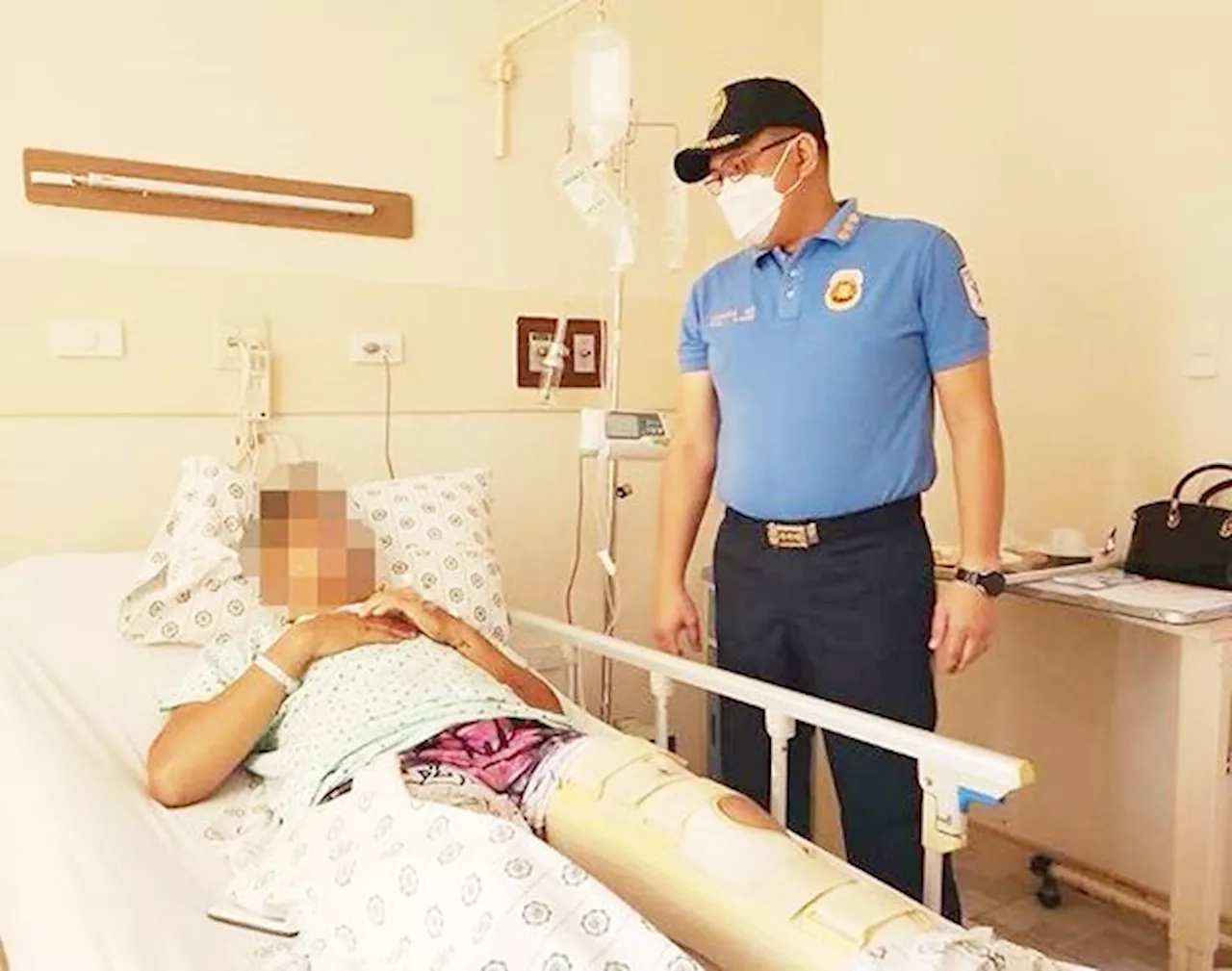 Iloilo City police chief extends aid to cop injured while chasing drug pusher