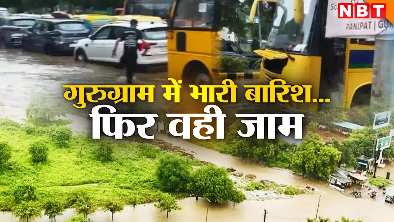 Gurugram Rain: गुरुग्राम में भारी बारिश, कई इलाकों में जलभराव, वाहनों के पहिए थमे, देखें वीडियो