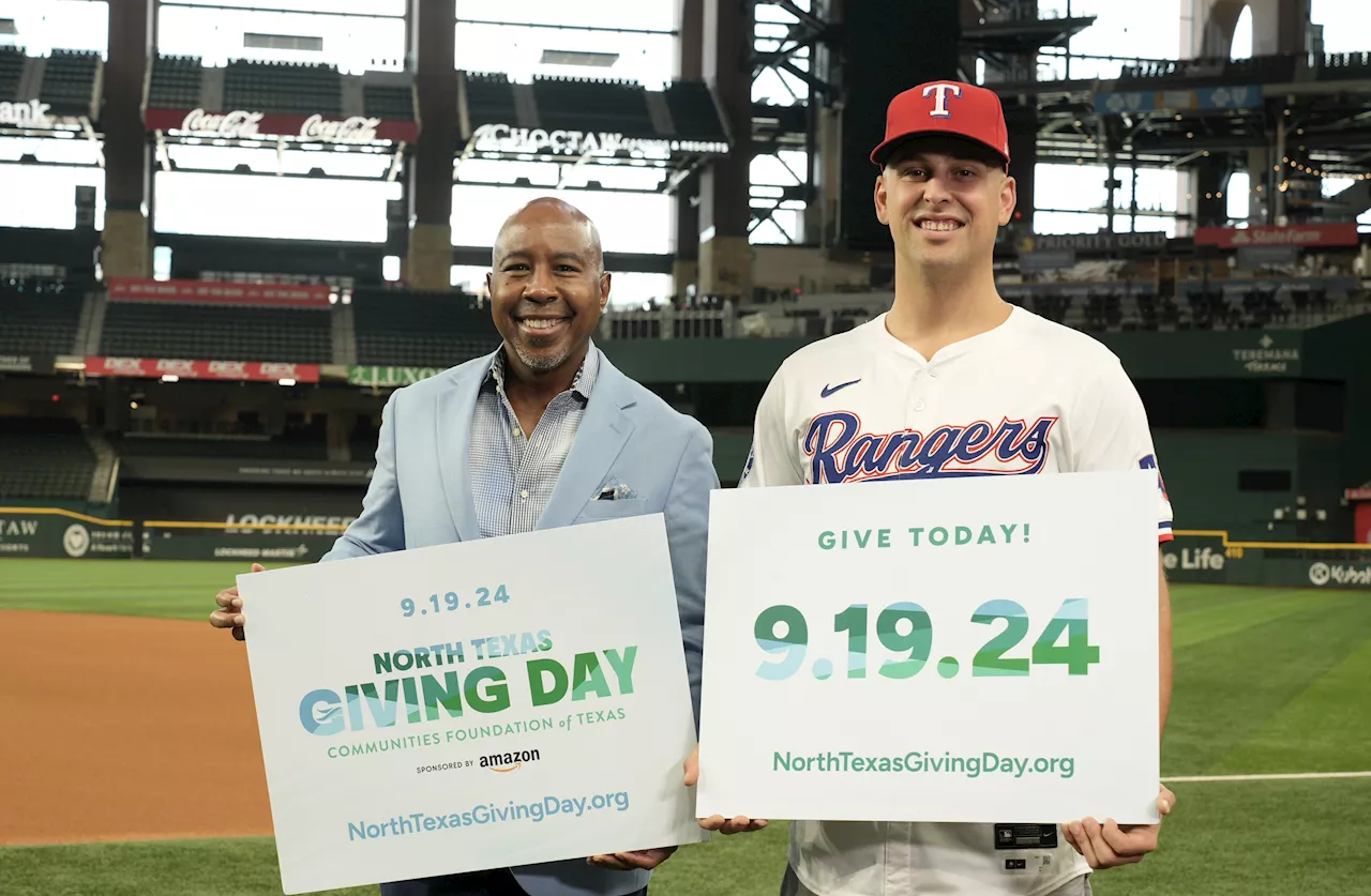 Texas Rangers baseman steps up to the plate for North Texas Giving Day