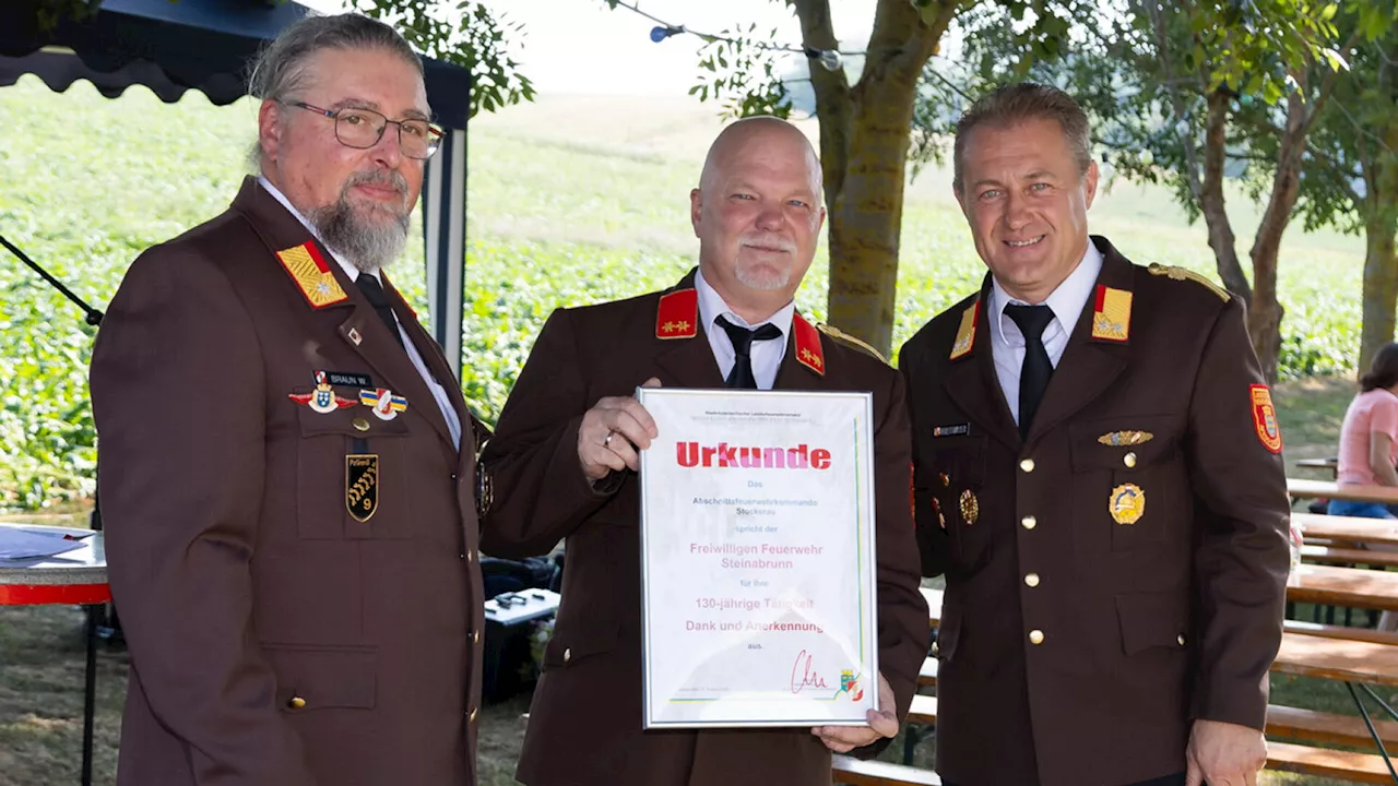 Die Feuerwehr in Steinabrunn wurde vor 130 Jahren gegründet