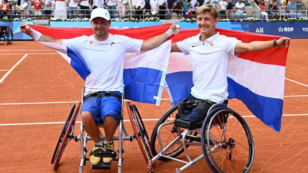 Rolstoeltennissers Schröder en Vink prolongeren paralympische dubbeltitel