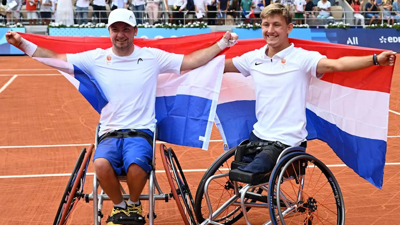 Rolstoeltennissers Schröder en Vink prolongeren paralympische dubbeltitel