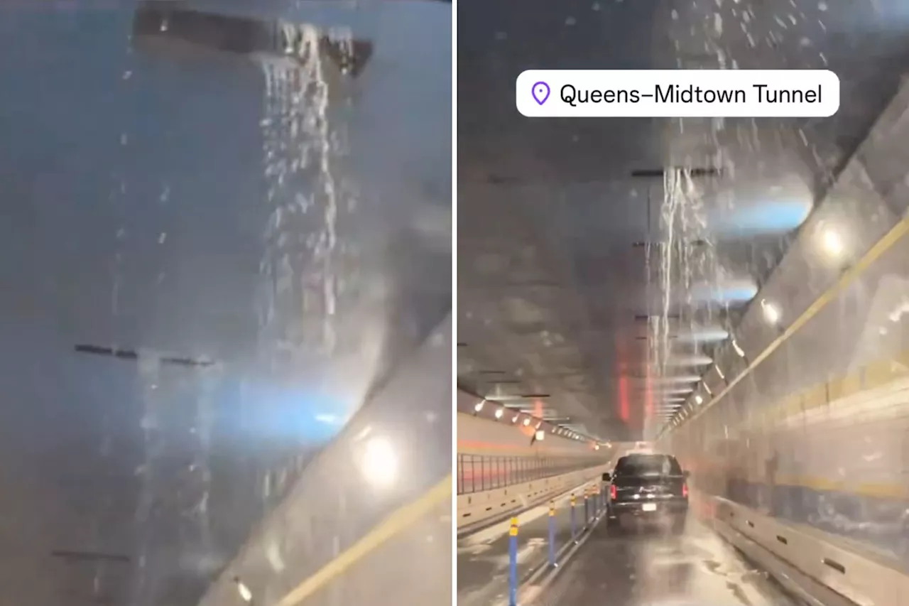 NYC river water floods into Queens Midtown Tunnel — snarling traffic and terrifying drivers