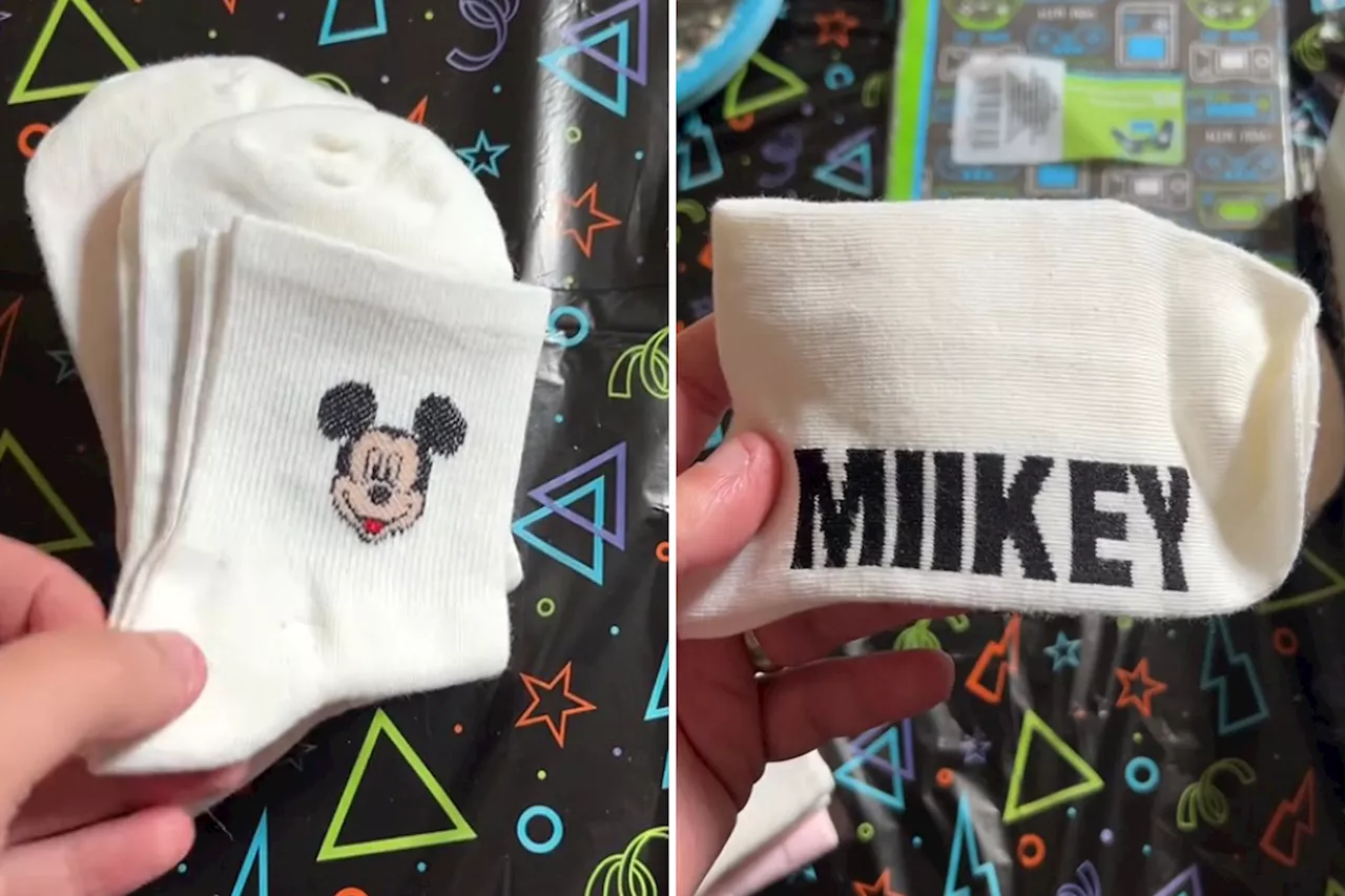 Video of family's Disney-themed sock order from Temu goes viral: 'Nope, that's Mimnee'