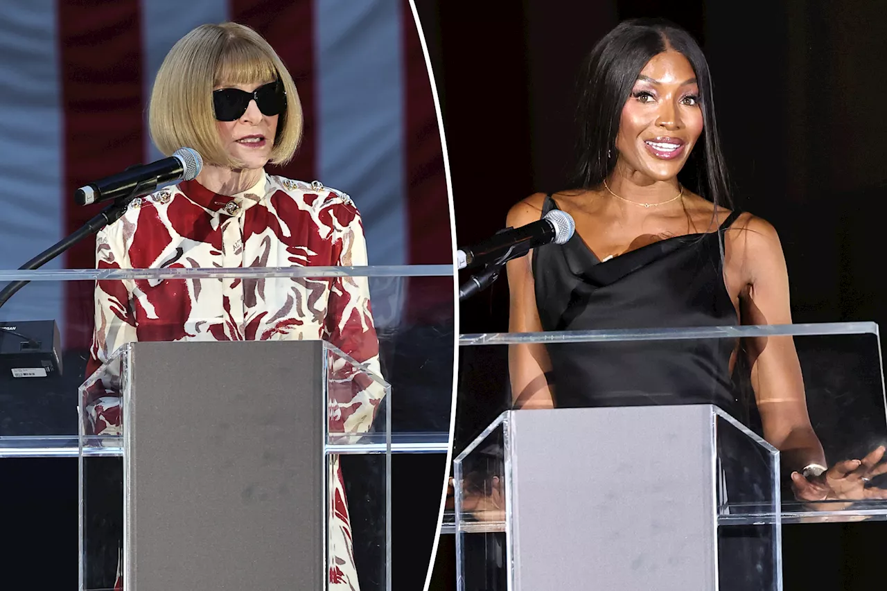 Annoyed Anna Wintour calls out Naomi Campbell for being late to NYC fashion awards, supermodel hits back during speech