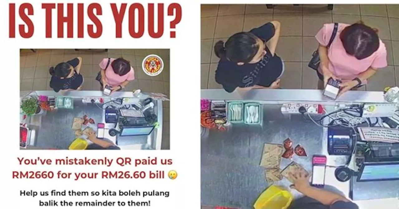 Restoran Minta Orang Ramai Cari Pelanggan Terbayar RM2,660 Untuk Makanan Berharga RM26.60