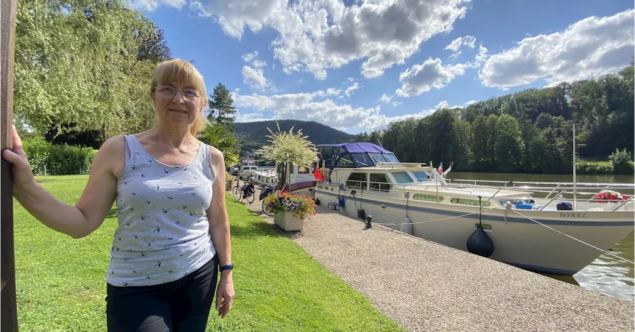 Catherine est la responsable de la plus belle halte fluviale sur la Meuse dans les Ardennes, juste de l’autre