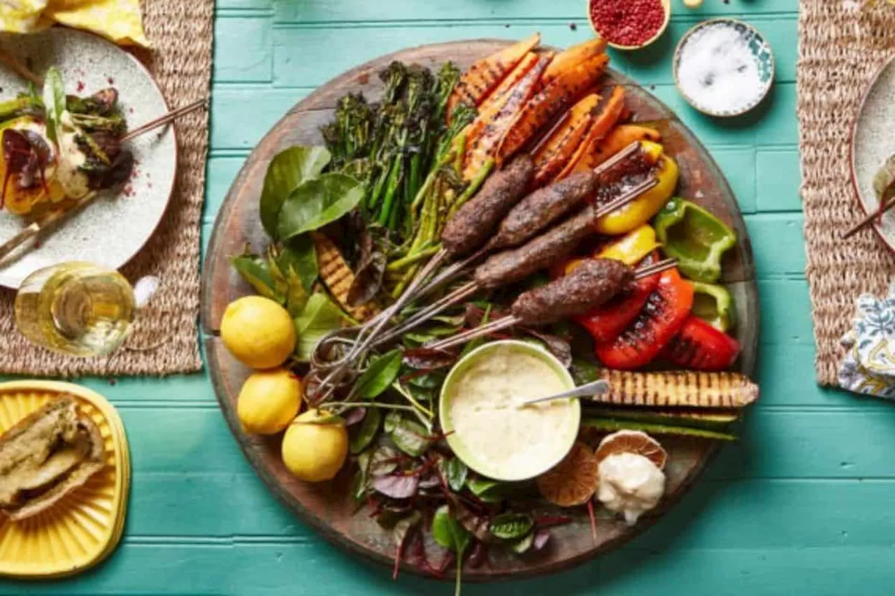 Recipe of the day: Flame grilled vegetable platter with lamb koftas