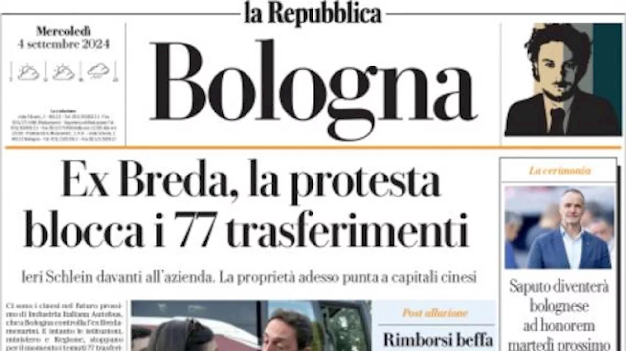 Repubblica (ed. Bologna): 'Saputo diventerà bolognese ad honorem martedì'