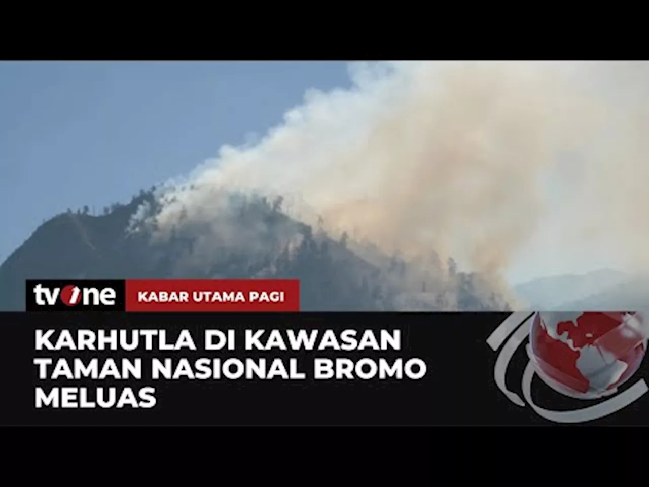 Kebakaran Hutan di Kawasan Taman Nasional Bromo Tengger Semeru Meluas