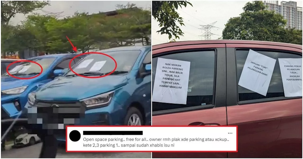 Cheras Food Court Workers Take Action After Residents From Nearby Apartment Use Up Customer Parking