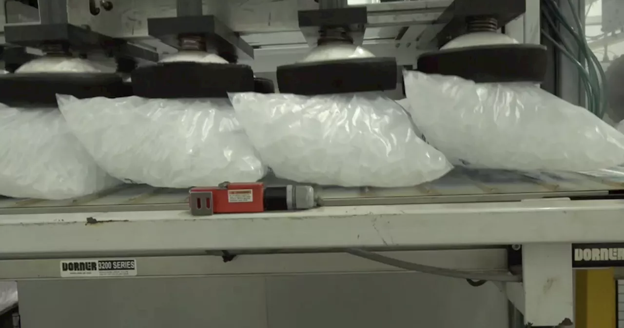 Inside look: Manufacturing ice in a heat wave