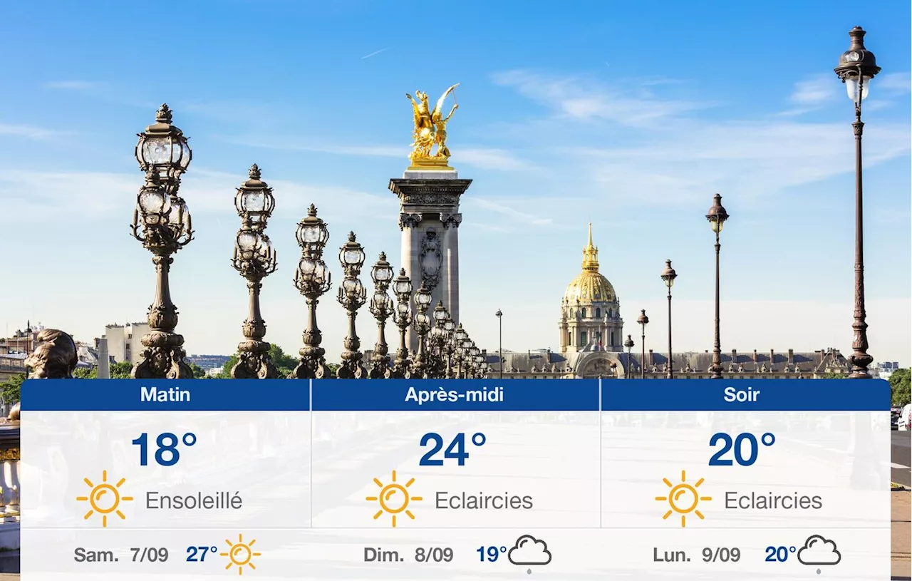 Météo Paris: prévisions du vendredi 6 septembre 2024