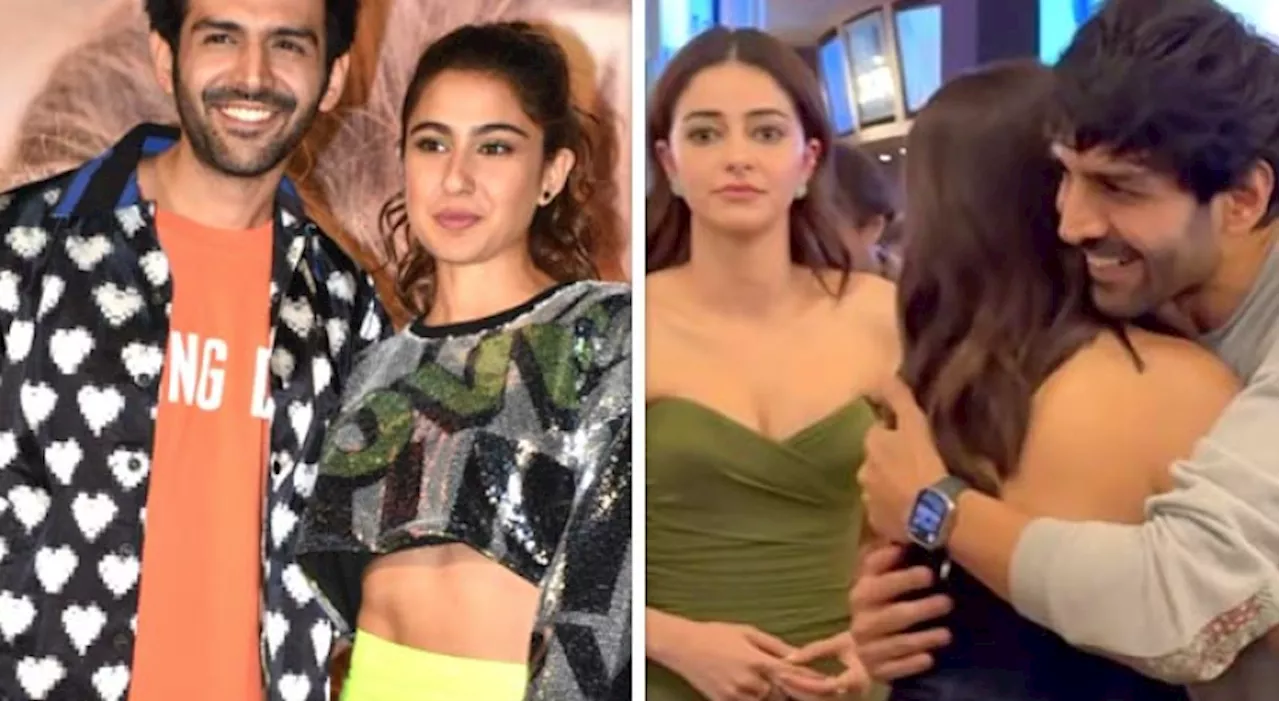 Sara Ali Khan grabs eyeballs after hugging former 'boyfriend' Kartik Aaryan during event