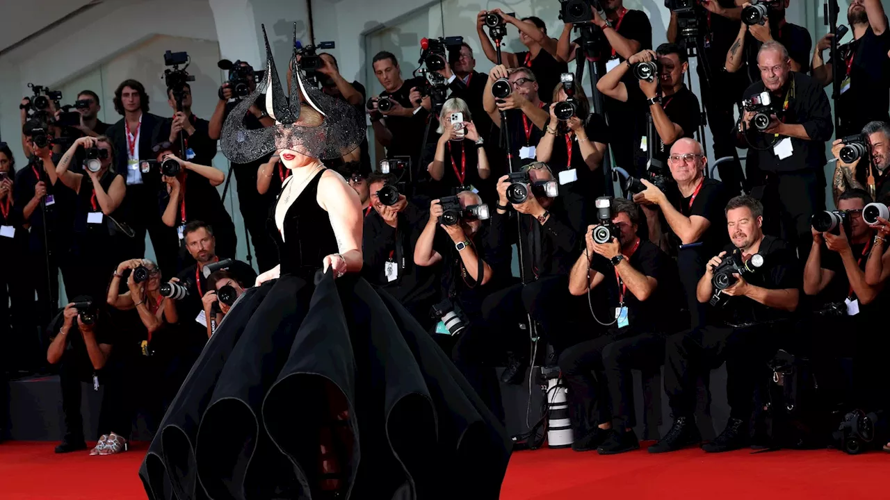 Lady Gaga steps out in dramatic headpiece for 'Joker: Folie À Deux' premiere in Venice