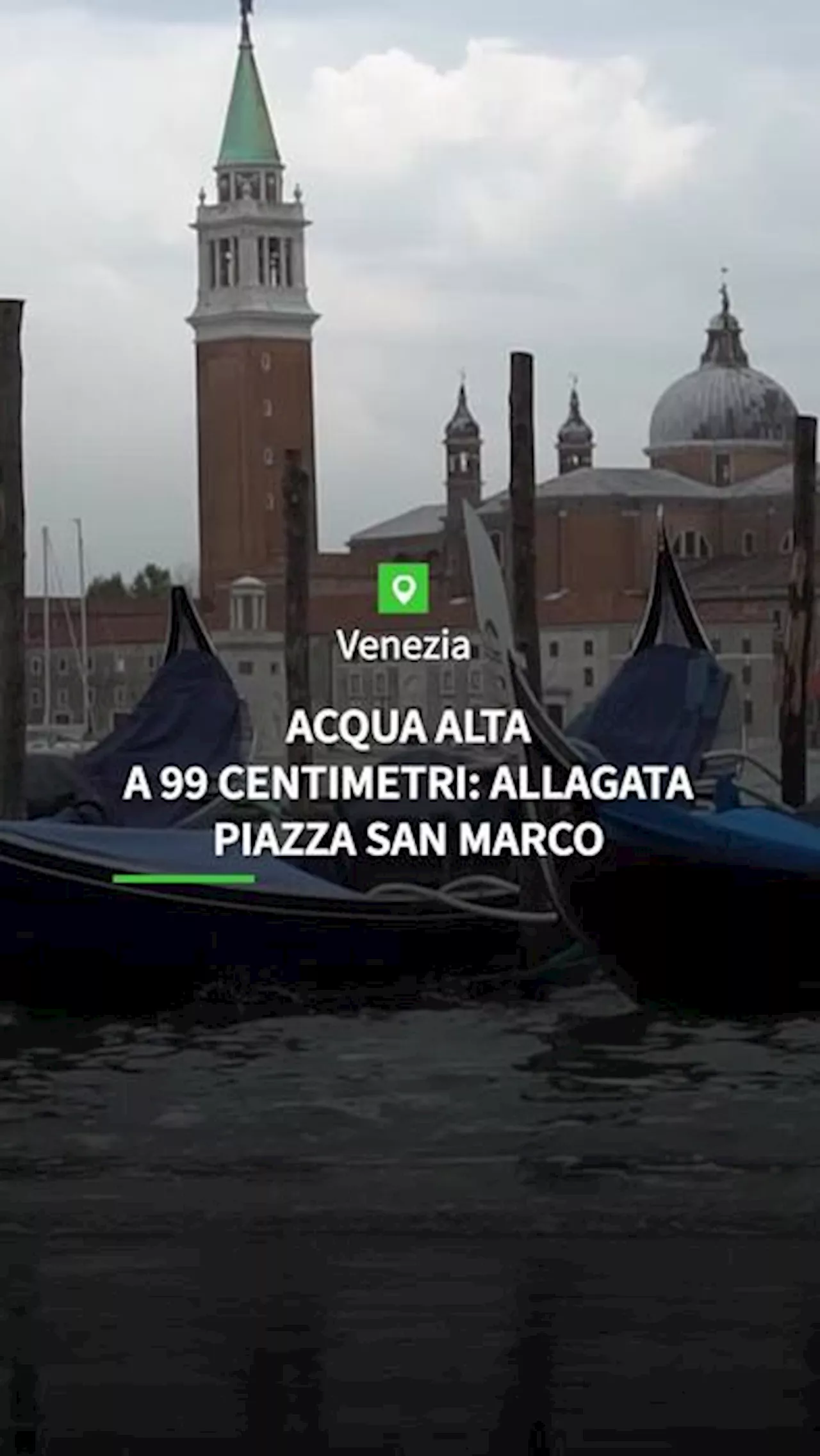 Maltempo, a Venezia acqua alta a 99 centimetri: allagata Piazza San Marco