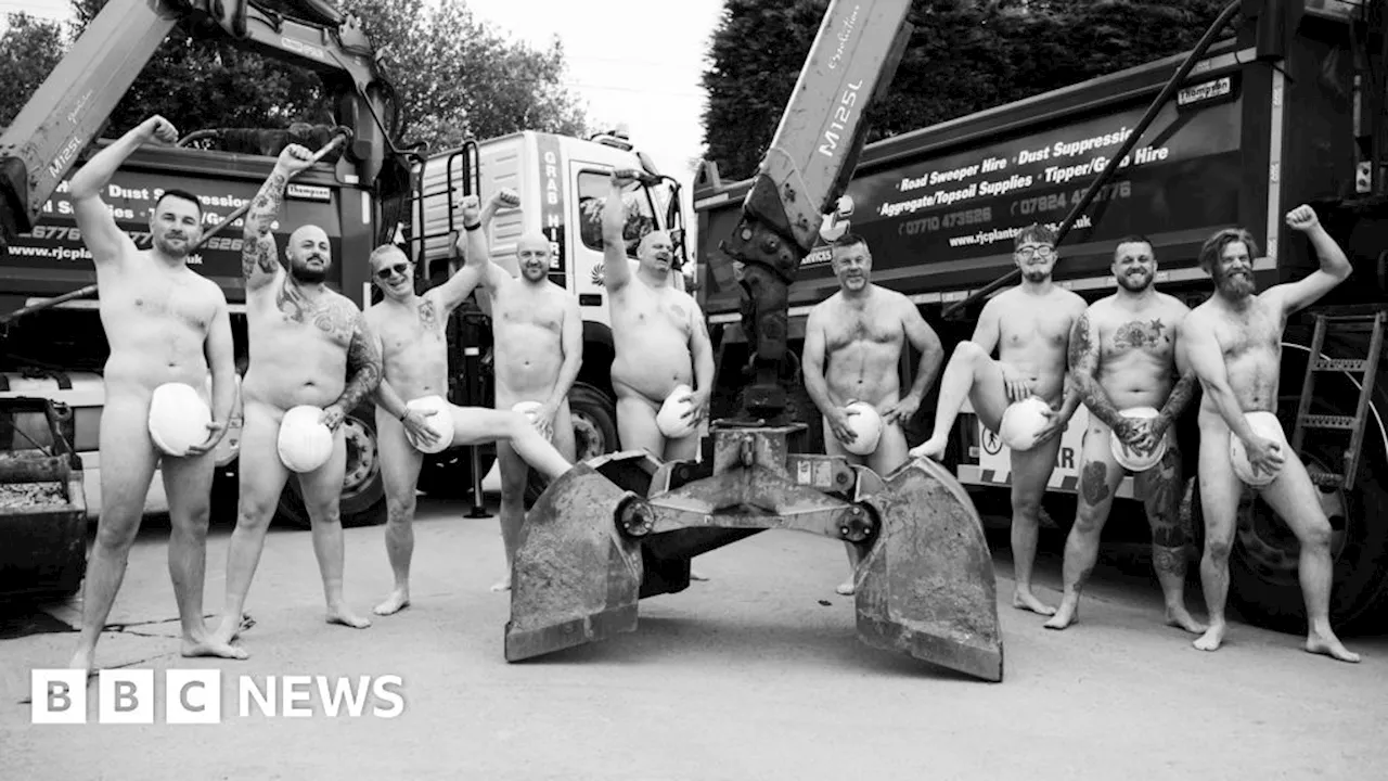 Plant workers bare all for skin cancer charity calendar