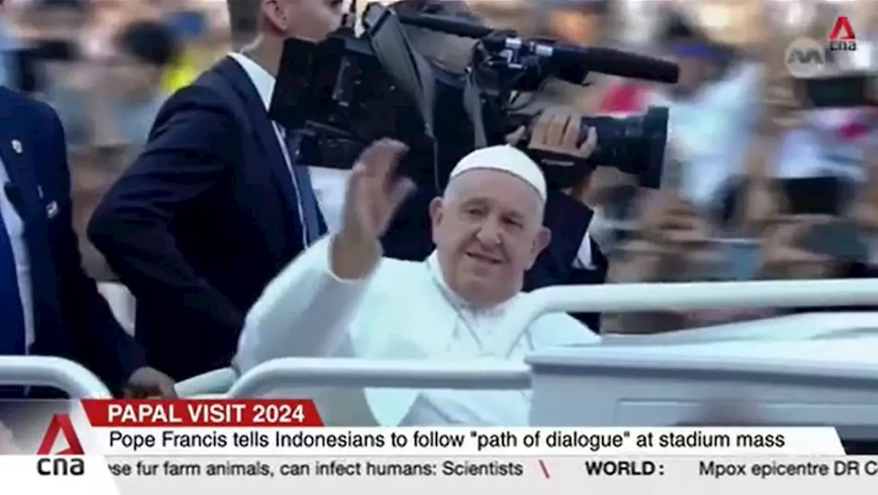 Pope Francis tells over 80,000 Indonesians at stadium mass to follow 'path of dialogue'