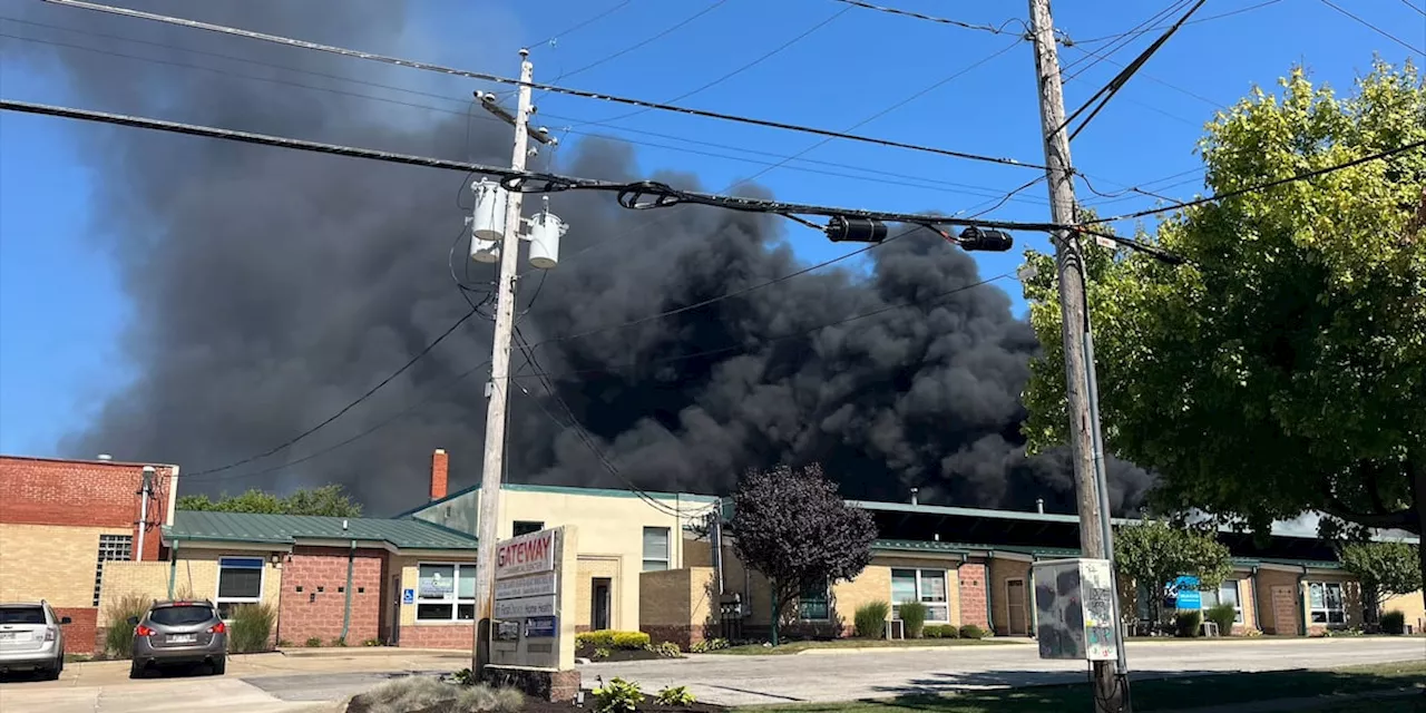 Evacuations underway in Akron due to HAZMAT fire at commercial business