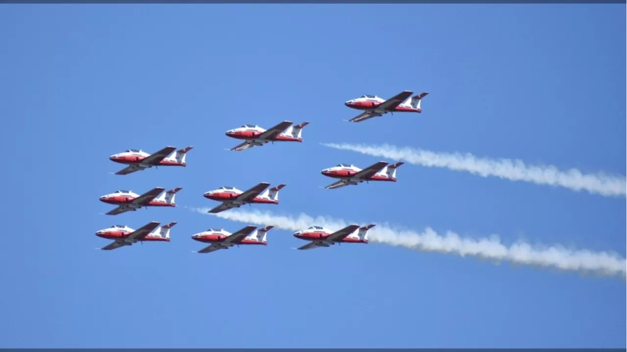 Snowbirds and UK Red Arrows fly over Ottawa-Gatineau Wednesday