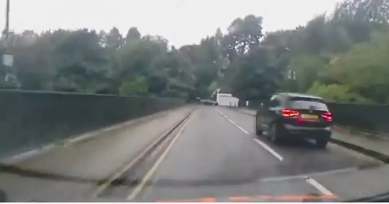 Shocking moment SUV driver has terrifying near-miss on busy Edinburgh road