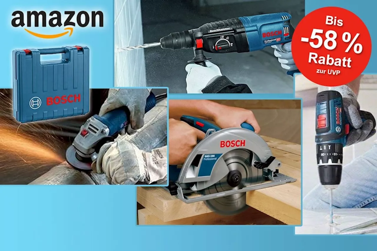 Mega Bosch Professional Werkzeug Deals bei Amazon: Hochwertige Tools jetzt bis zu 58% Rabatt