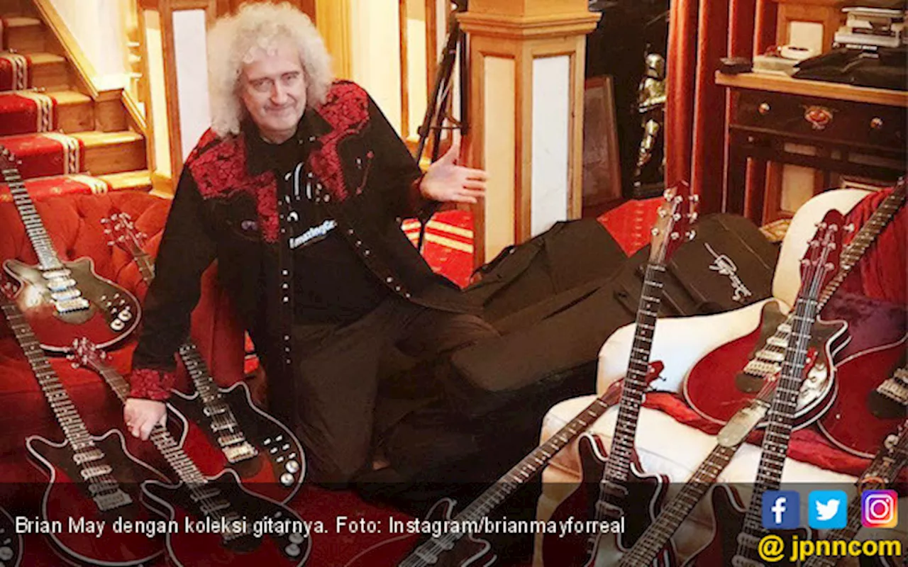 Dilarikan ke RS karena Strok Ringan, Gitaris Queen Brian May Masih Bisa Main Gitar